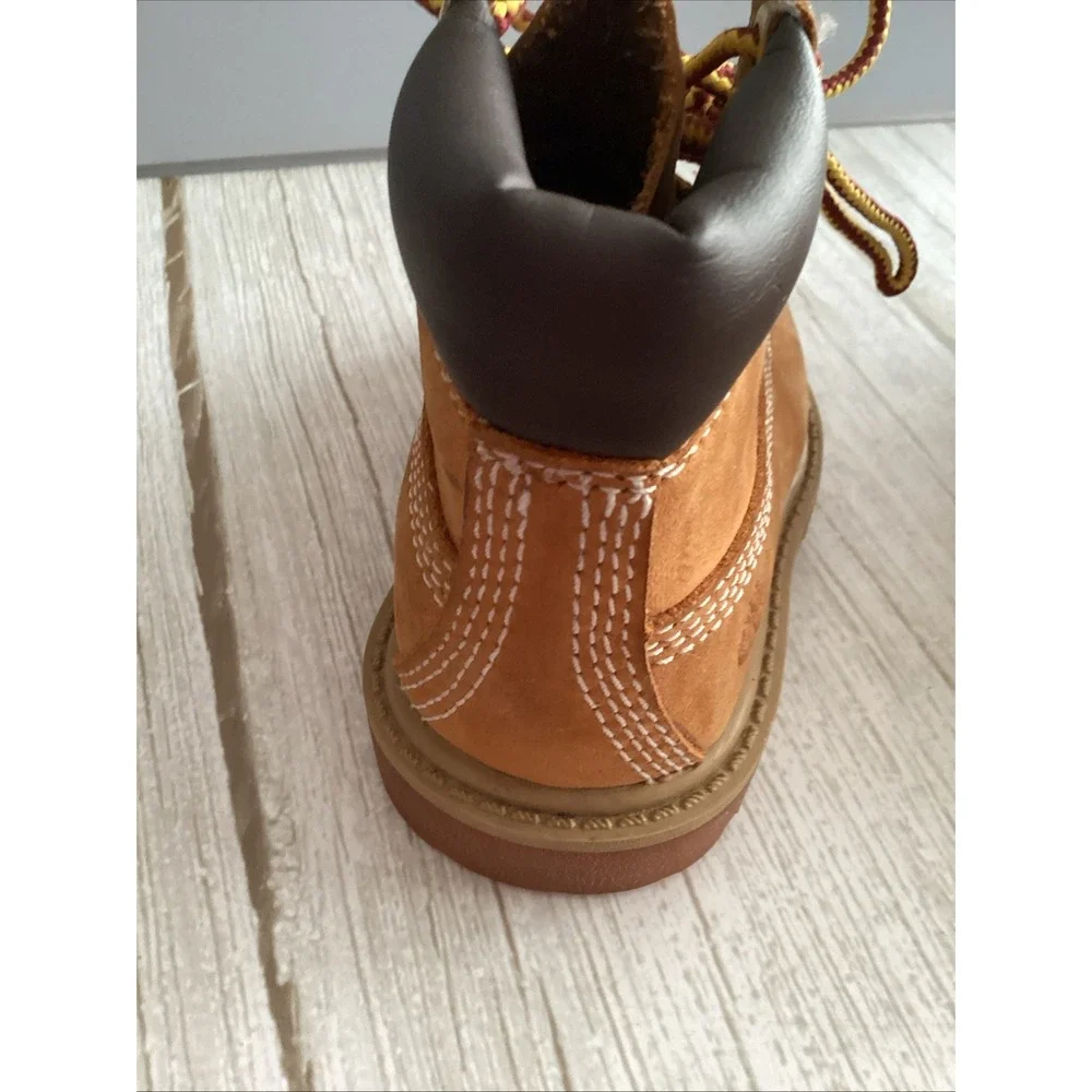 Timberland Toddler Nubuck Leather Lug Sole Lace Up Ankle Boots Brown Size 5 M US
